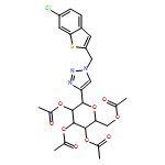 D-Glucitol, 1,5-anhydro-1-C-[1-[(6-chlorobenzo[b]thien-2-yl)methyl]-1H-1,2,3-triazol-4-yl]-, 2,3,4,6-tetraacetate, (1S)-