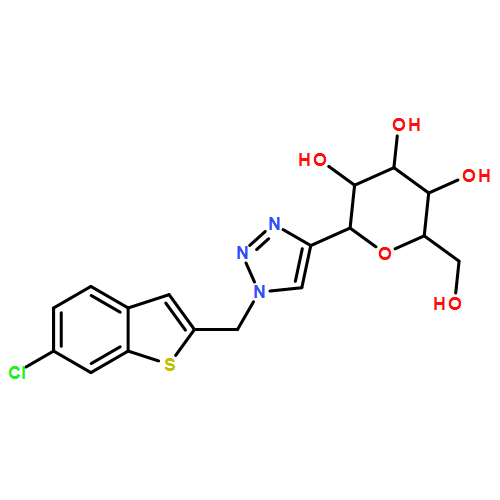 D-Glucitol, 1,5-anhydro-1-C-[1-[(6-chlorobenzo[b]thien-2-yl)methyl]-1H-1,2,3-triazol-4-yl]-, (1S)-