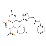 D-Glucitol, 1,5-anhydro-1-C-[1-(2-benzothiazolylmethyl)-1H-1,2,3-triazol-4-yl]-, 2,3,4,6-tetraacetate, (1S)-