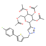 D-Glucitol, 1,5-anhydro-1-C-[1-[[5-(4-fluorophenyl)-2-thienyl]methyl]-1H-1,2,3-triazol-4-yl]-, 2,3,4,6-tetraacetate, (1S)-