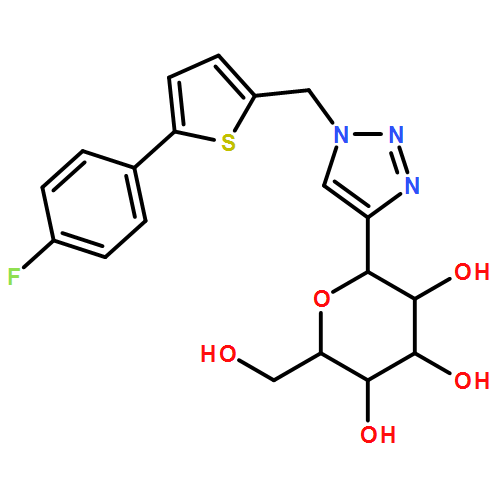D-Glucitol, 1,5-anhydro-1-C-[1-[[5-(4-fluorophenyl)-2-thienyl]methyl]-1H-1,2,3-triazol-4-yl]-, (1S)-