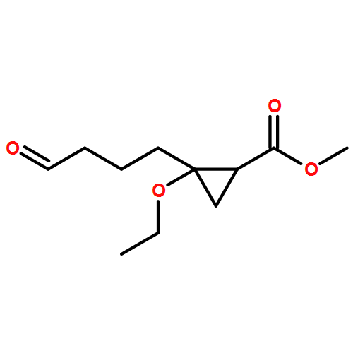Cyclopropanecarboxylic acid, 2-ethoxy-2-(4-oxobutyl)-, methyl ester, (1R,2S)-rel-