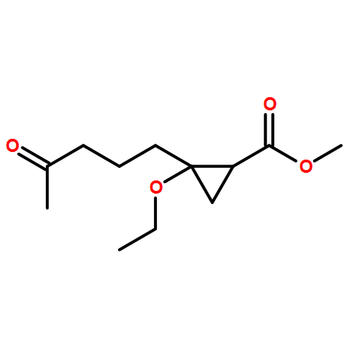 Cyclopropanecarboxylic acid, 2-ethoxy-2-(4-oxopentyl)-, methyl ester
