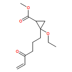 Cyclopropanecarboxylic acid, 2-ethoxy-2-(4-oxo-5-hexen-1-yl)-, methyl ester