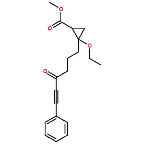 Cyclopropanecarboxylic acid, 2-ethoxy-2-(4-oxo-6-phenyl-5-hexyn-1-yl)-, methyl ester
