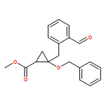Cyclopropanecarboxylic acid, 2-[(2-formylphenyl)methyl]-2-(phenylmethoxy)-, methyl ester, (1R,2R)-rel-