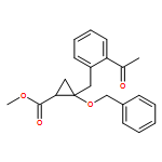 Cyclopropanecarboxylic acid, 2-[(2-acetylphenyl)methyl]-2-(phenylmethoxy)-, methyl ester