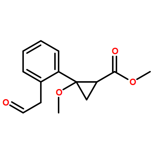 Cyclopropanecarboxylic acid, 2-methoxy-2-[2-(2-oxoethyl)phenyl]-, methyl ester