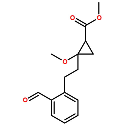 Cyclopropanecarboxylic acid, 2-[2-(2-formylphenyl)ethyl]-2-methoxy-, methyl ester