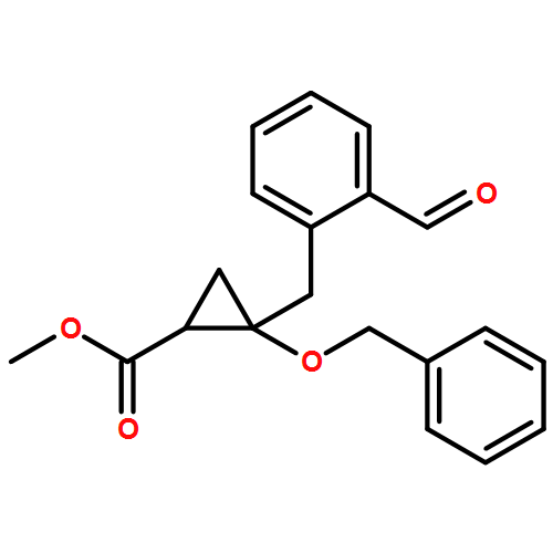 Cyclopropanecarboxylic acid, 2-[(2-formylphenyl)methyl]-2-(phenylmethoxy)-, methyl ester, (1R,2S)-rel-