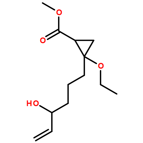 Cyclopropanecarboxylic acid, 2-ethoxy-2-(4-hydroxy-5-hexen-1-yl)-, methyl ester