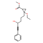 Cyclopropanecarboxylic acid, 2-ethoxy-2-(4-hydroxy-6-phenyl-5-hexyn-1-yl)-, methyl ester