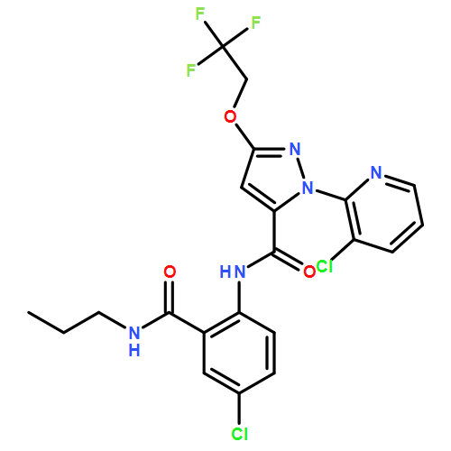 1H-Pyrazole-5-carboxamide, N-[4-chloro-2-[(propylamino)carbonyl]phenyl]-1-(3-chloro-2-pyridinyl)-3-(2,2,2-trifluoroethoxy)-