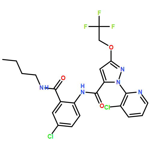 1H-Pyrazole-5-carboxamide, N-[2-[(butylamino)carbonyl]-4-chlorophenyl]-1-(3-chloro-2-pyridinyl)-3-(2,2,2-trifluoroethoxy)-