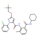 1H-Pyrazole-5-carboxamide, 1-(3-chloro-2-pyridinyl)-N-[2-[(cyclohexylamino)carbonyl]-6-methylphenyl]-3-(2,2,2-trifluoroethoxy)-