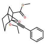 8-Oxabicyclo[3.2.1]octane-6-carboxylic acid, 1-ethoxy-5-(2-phenylethynyl)-, methyl ester, (1R,5S,6R)-rel-