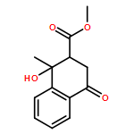 2-Naphthalenecarboxylic acid, 1,2,3,4-tetrahydro-1-hydroxy-1-methyl-4-oxo-, methyl ester