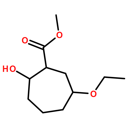 Cycloheptanecarboxylic acid, 6-ethoxy-2-hydroxy-, methyl ester, (1R,2S)-rel-