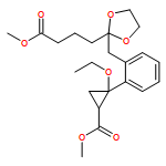 1,3-Dioxolane-2-butanoic acid, 2-[[2-[1-ethoxy-2-(methoxycarbonyl)cyclopropyl]phenyl]methyl]-, methyl ester