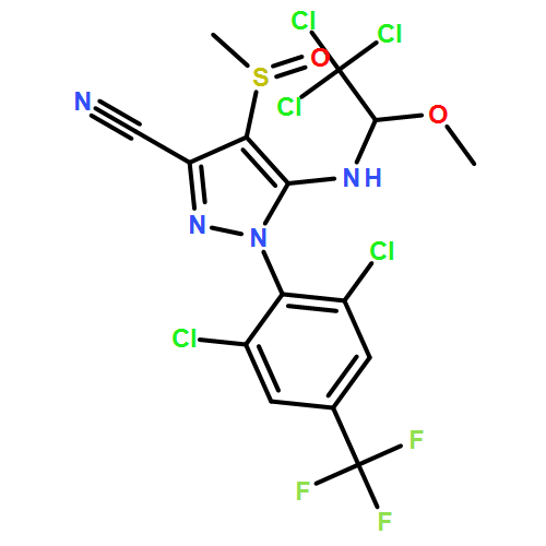 1H-Pyrazole-3-carbonitrile, 1-[2,6-dichloro-4-(trifluoromethyl)phenyl]-4-(methylsulfinyl)-5-[(2,2,2-trichloro-1-methoxyethyl)amino]-