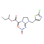1-Imidazolidineacetic acid, 3-[(2-chloro-5-thiazolyl)methyl]-2-(nitroimino)-α-oxo-, 1-methylpropyl ester