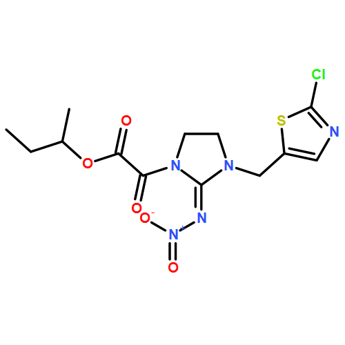 1-Imidazolidineacetic acid, 3-[(2-chloro-5-thiazolyl)methyl]-2-(nitroimino)-α-oxo-, 1-methylpropyl ester