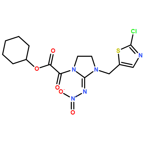 1-Imidazolidineacetic acid, 3-[(2-chloro-5-thiazolyl)methyl]-2-(nitroimino)-α-oxo-, cyclohexyl ester