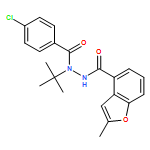 4-Benzofurancarboxylic acid, 2-methyl-, 2-(4-chlorobenzoyl)-2-(1,1-dimethylethyl)hydrazide