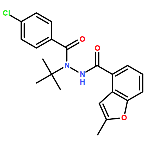 4-Benzofurancarboxylic acid, 2-methyl-, 2-(4-chlorobenzoyl)-2-(1,1-dimethylethyl)hydrazide