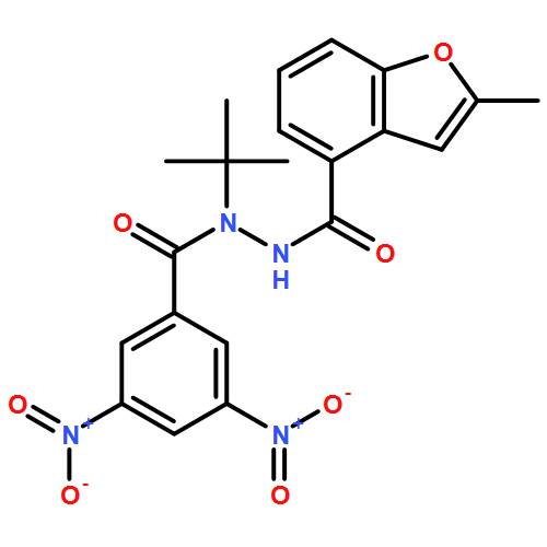 4-Benzofurancarboxylic acid, 2-methyl-, 2-(1,1-dimethylethyl)-2-(3,5-dinitrobenzoyl)hydrazide