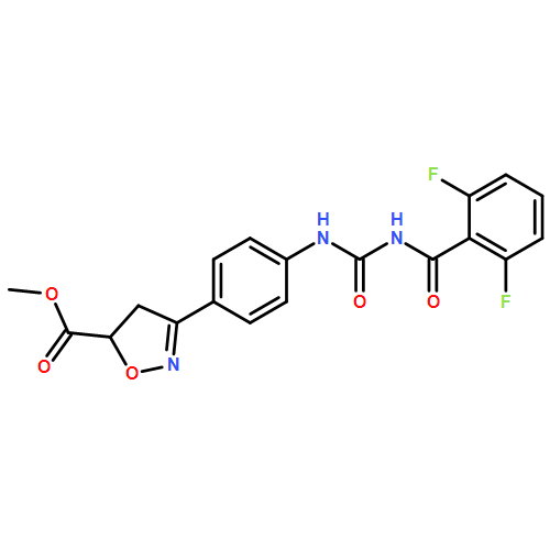 5-Isoxazolecarboxylic acid, 3-[4-[[[(2,6-difluorobenzoyl)amino]carbonyl]amino]phenyl]-4,5-dihydro-, methyl ester