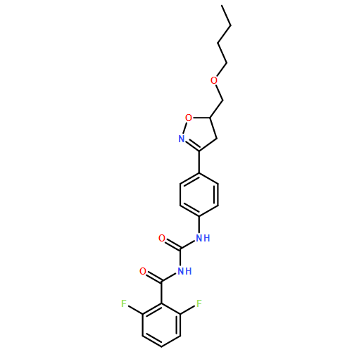 Benzamide, N-[[[4-[5-(butoxymethyl)-4,5-dihydro-3-isoxazolyl]phenyl]amino]carbonyl]-2,6-difluoro-
