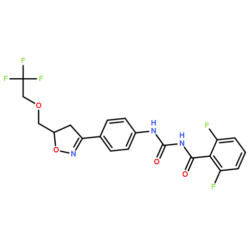 Benzamide, N-[[[4-[4,5-dihydro-5-[(2,2,2-trifluoroethoxy)methyl]-3-isoxazolyl]phenyl]amino]carbonyl]-2,6-difluoro-