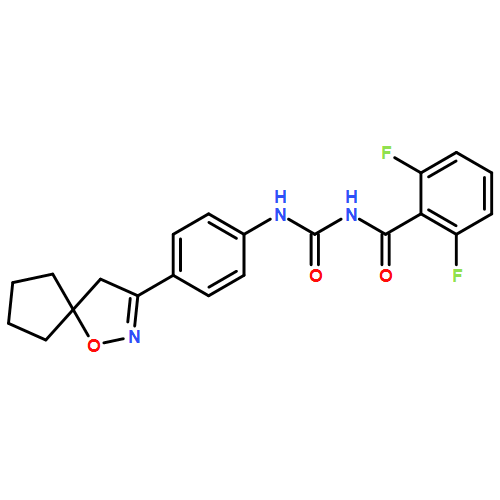 Benzamide, 2,6-difluoro-N-[[[4-(1-oxa-2-azaspiro[4.4]non-2-en-3-yl)phenyl]amino]carbonyl]-