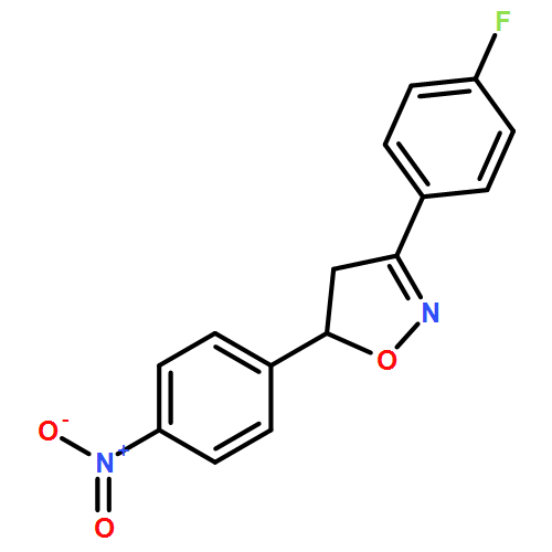 Isoxazole, 3-(4-fluorophenyl)-4,5-dihydro-5-(4-nitrophenyl)-