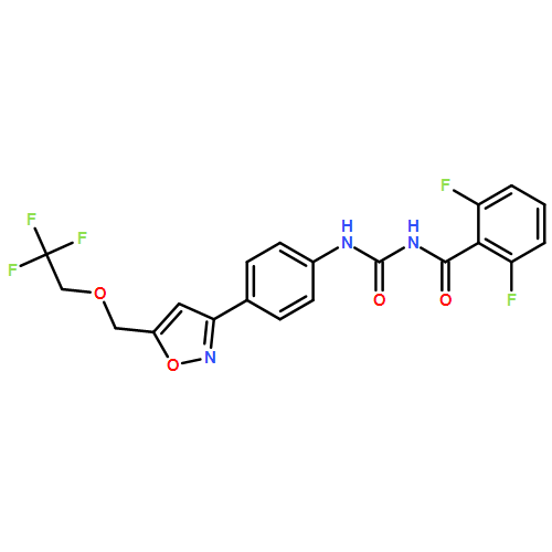 Benzamide, 2,6-difluoro-N-[[[4-[5-[(2,2,2-trifluoroethoxy)methyl]-3-isoxazolyl]phenyl]amino]carbonyl]-