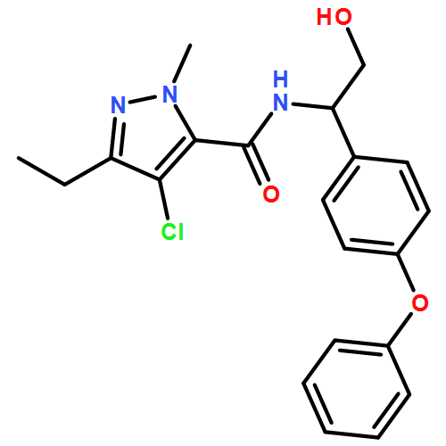 1H-Pyrazole-5-carboxamide, 4-chloro-3-ethyl-N-[2-hydroxy-1-(4-phenoxyphenyl)ethyl]-1-methyl-