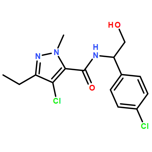 1H-Pyrazole-5-carboxamide, 4-chloro-N-[1-(4-chlorophenyl)-2-hydroxyethyl]-3-ethyl-1-methyl-