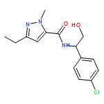 1H-Pyrazole-5-carboxamide, N-[1-(4-chlorophenyl)-2-hydroxyethyl]-3-ethyl-1-methyl-