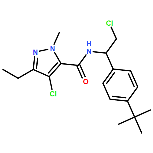 1H-Pyrazole-5-carboxamide, 4-chloro-N-[2-chloro-1-[4-(1,1-dimethylethyl)phenyl]ethyl]-3-ethyl-1-methyl-