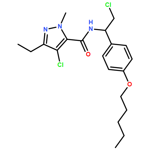 1H-Pyrazole-5-carboxamide, 4-chloro-N-[2-chloro-1-[4-(pentyloxy)phenyl]ethyl]-3-ethyl-1-methyl-