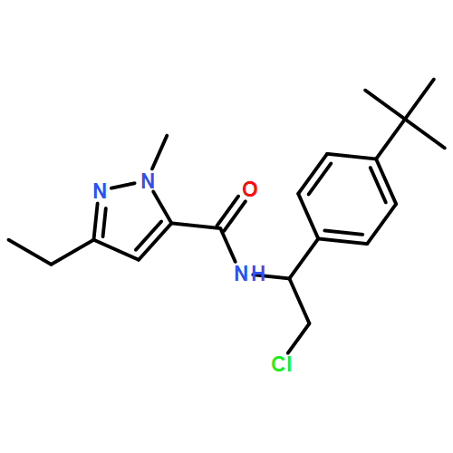 1H-Pyrazole-5-carboxamide, N-[2-chloro-1-[4-(1,1-dimethylethyl)phenyl]ethyl]-3-ethyl-1-methyl-