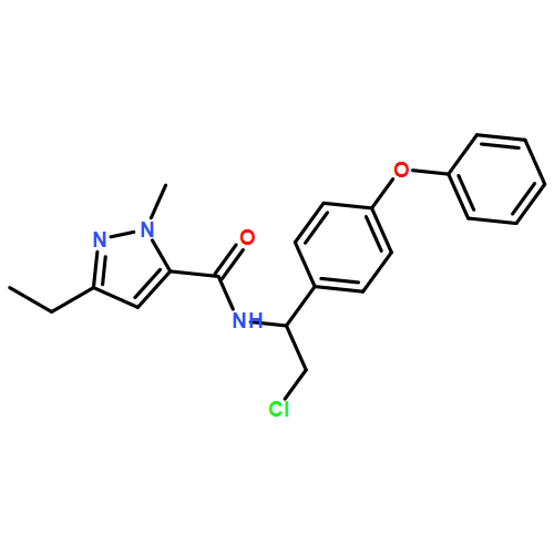 1H-Pyrazole-5-carboxamide, N-[2-chloro-1-(4-phenoxyphenyl)ethyl]-3-ethyl-1-methyl-