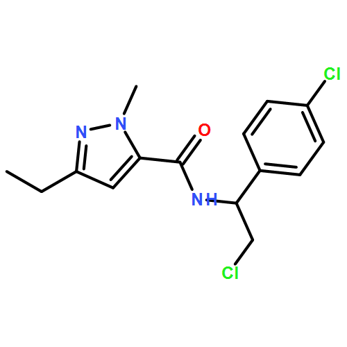 1H-Pyrazole-5-carboxamide, N-[2-chloro-1-(4-chlorophenyl)ethyl]-3-ethyl-1-methyl-
