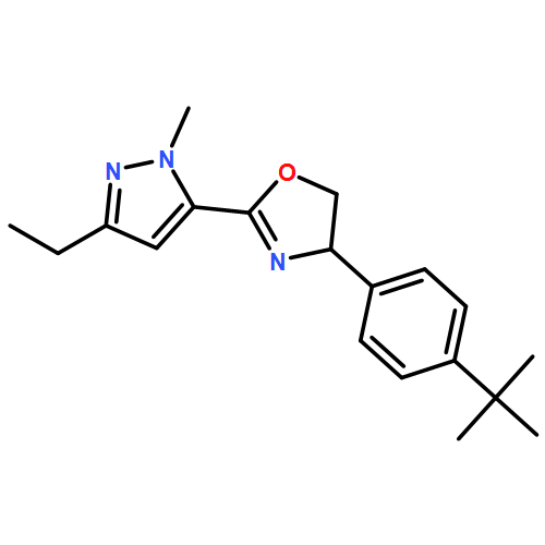 Oxazole, 4-[4-(1,1-dimethylethyl)phenyl]-2-(3-ethyl-1-methyl-1H-pyrazol-5-yl)-4,5-dihydro-