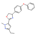 Oxazole, 2-(3-ethyl-1-methyl-1H-pyrazol-5-yl)-4,5-dihydro-4-(4-phenoxyphenyl)-