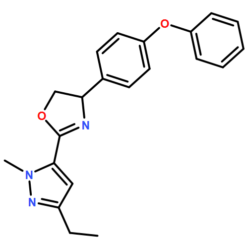 Oxazole, 2-(3-ethyl-1-methyl-1H-pyrazol-5-yl)-4,5-dihydro-4-(4-phenoxyphenyl)-