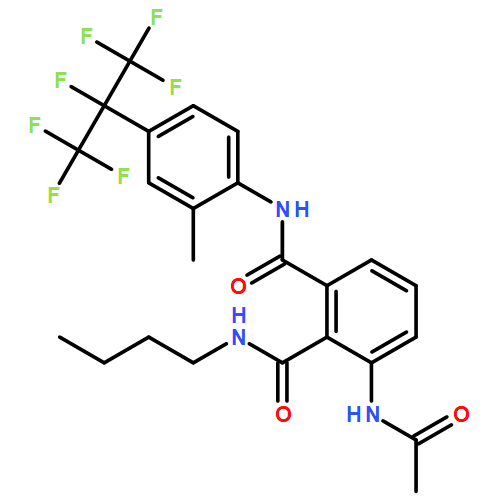 1,2-Benzenedicarboxamide, 3-(acetylamino)-N2-butyl-N1-[2-methyl-4-[1,2,2,2-tetrafluoro-1-(trifluoromethyl)ethyl]phenyl]-