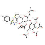 Benzenesulfonic acid, 4-methyl-, 2-[3-[2,3,6-tri-O-acetyl-4-O-(2,3,4,6-tetra-O-acetyl-β-D-galactopyranosyl)-β-D-glucopyranosyl]-2(3H)-thiazolylidene]hydrazide