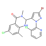 4(1H)-Quinazolinone, 2-[3-bromo-1-(3-chloro-2-pyridinyl)-1H-pyrazol-5-yl]-6-chloro-2,3-dihydro-3,8-dimethyl-